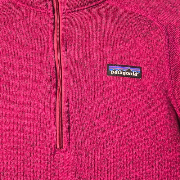 Patagonia Better Sweater 1/4 Zip Pullover Fleece Magenta Pink Heather Womens - Picture 4 of 16